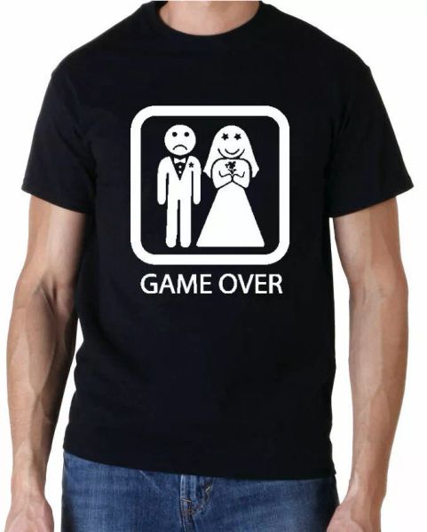 

game over drÃ´le cerf fÃªte do t shirt grande nom sur arriÃ¨re, White;black
