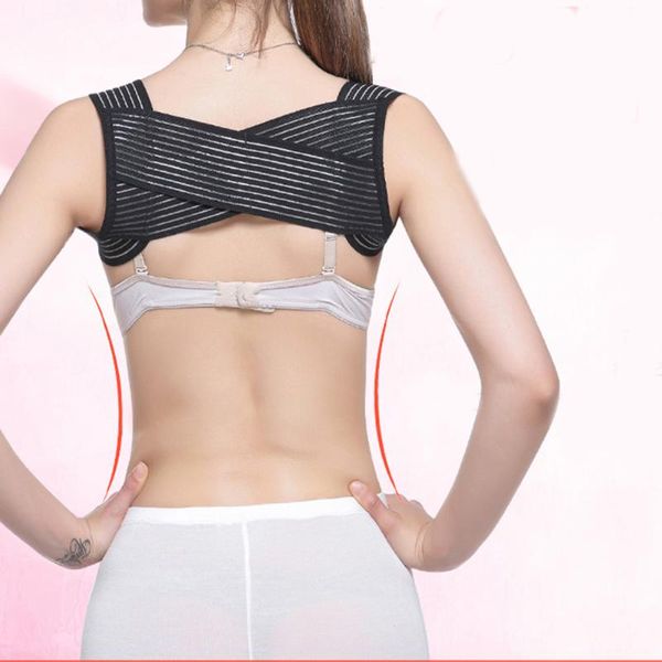 

upper back posture corrector shoulder brace correct support c55k sale, Black;blue