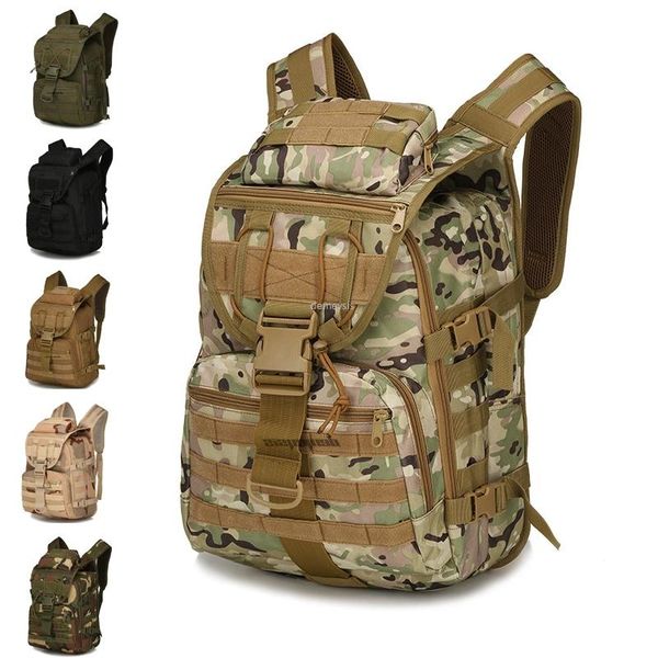 

military tactical camouflage backpack camping hiking climbing trekking rucksack outdoor sport mens travel bags