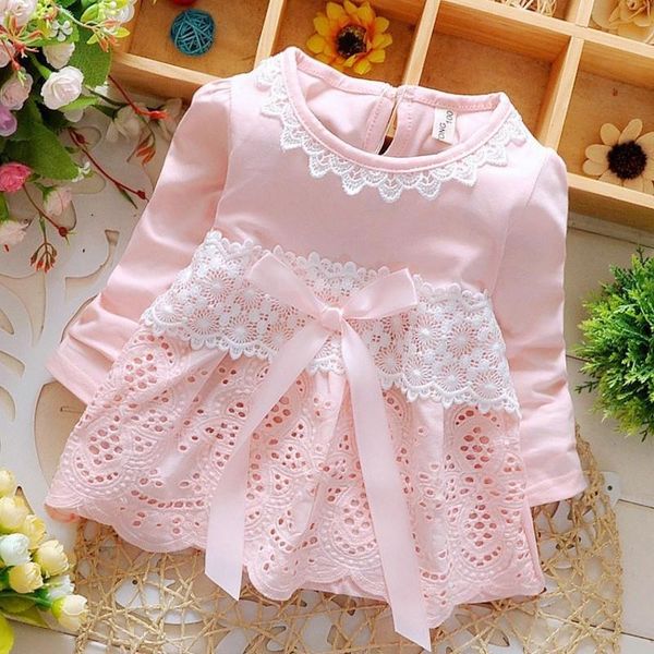 

baby dress lace princess knee -length jurk girl girl's dresses, Red;yellow