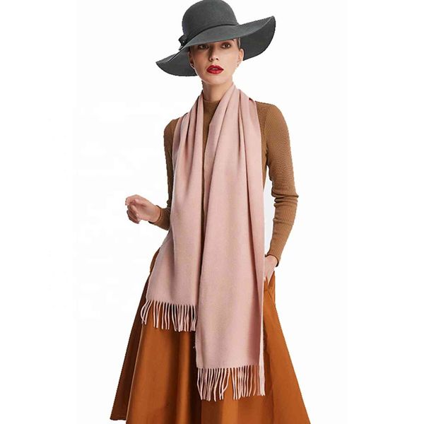 

wholale plain classic premium winter solid color custom woman ladi soft pashmina luxury pure 100% cashmere shawl scarf, Blue;gray