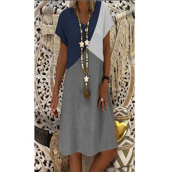 

casual dresses summer fashion women's drs with v-neck short sve, Black;gray