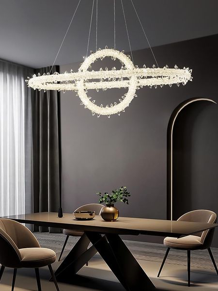 

pendant lamps postmodern crystal chandelier light luxury living room dining bar fashion design simple