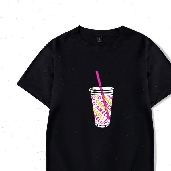 

women ice coffee splatter t shirt charli damelio girl funny oversize o neck short sleeve for print, White