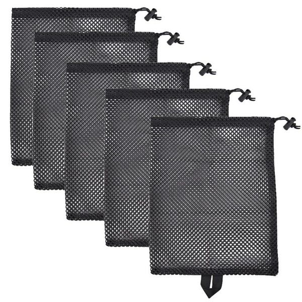 

5pcs/set travel sundries storage bag nylon mesh drawstring tools for clothes shoes outdoor organizer portable bags
