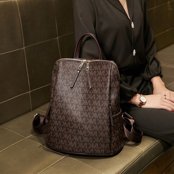 

backpack 2021 new ins net red printing large capacity women's bag travel fashion versatile casual backpack trend