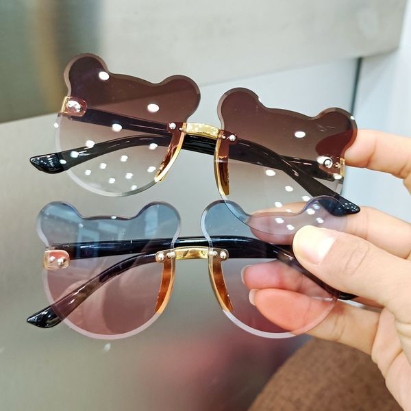 

Cute Cartoon Bear sunglasses for children Fashion Children sunglasses Girls Random transparent anti-glare glasses Trendy boys Glasses wholesale, Silver