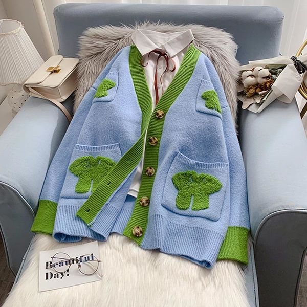 

h.sa arrivals women sweater and long sleeve v neck bow cute kawaii knitted cardigans spring chic sweaters 210417, White;black