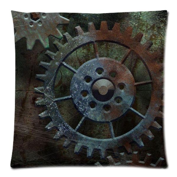 

cotton linen pillow case steampunk printing bed home decor cushion cover custom decorative pillowscases 45*45cm cushion/decorat