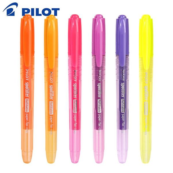 HighLighters 1 adet Japonya Pilot SW-SLR-O Eğik Kafa Vurgulayıcı Renkli Boyama Anahtar Mark Şeker Marker Kalem Kalın Çizim Öğrenci