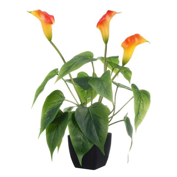 

decorative flowers & wreaths artificial plants bonsai small flower pot fake potted common callalily home garden decoration ornaments 3