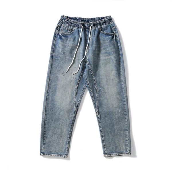 

men's jeans rope design style versatile, Blue