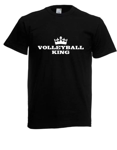 

mens t-shirt  volleyball king  size up to 5xl, White;black