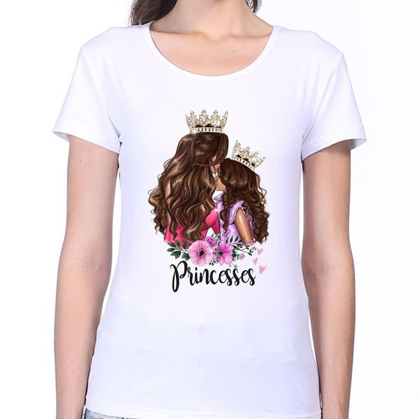 

women's t-shirt super mom t shirt for women daughter mama print vogue tshirt casual funny summer tee femme streetwear clothing, White