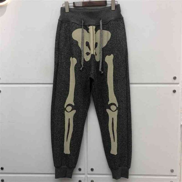 

men's pants heavy fabric kapital running sweatpants skeleton men bone cordon, Black