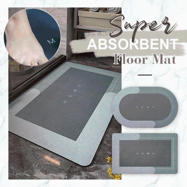 

bath mats super absorbent floor mat quick drying bathroom non-slip door carpet easy to clean home oil-proof kitchen dropship