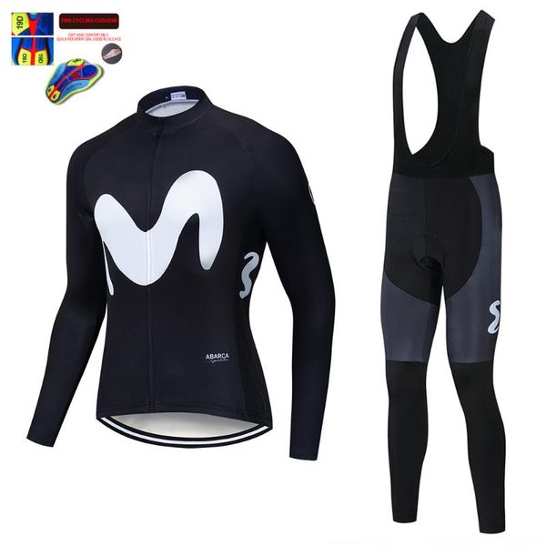 

racing sets 2021 pro cycling jersey set long sleeve breathable mtb bike clothes wear bicycle clothing ropa, Black;blue