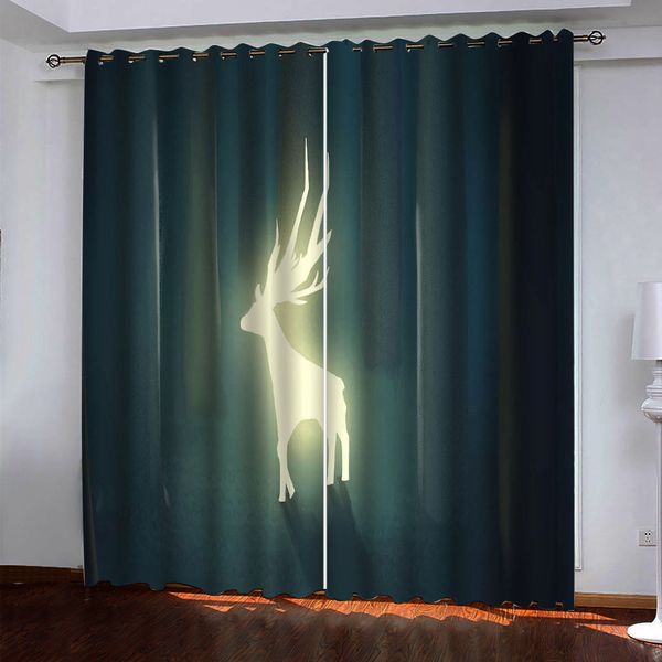 Абстрактная современная занавес в гостиной драпирует 3D печатные окна занавески для спальни дома декоративный