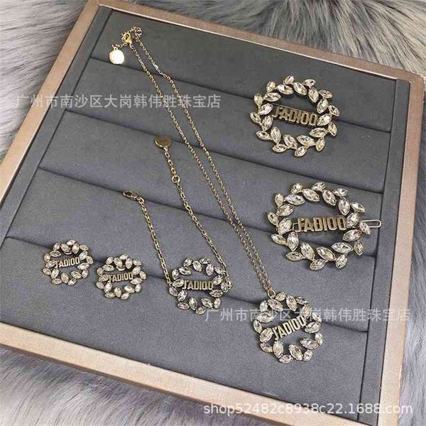 

special offer 75% off outlet online family high edition wheat necklace female net red letter tassel clip earpin brooch bracelet e12e, Black