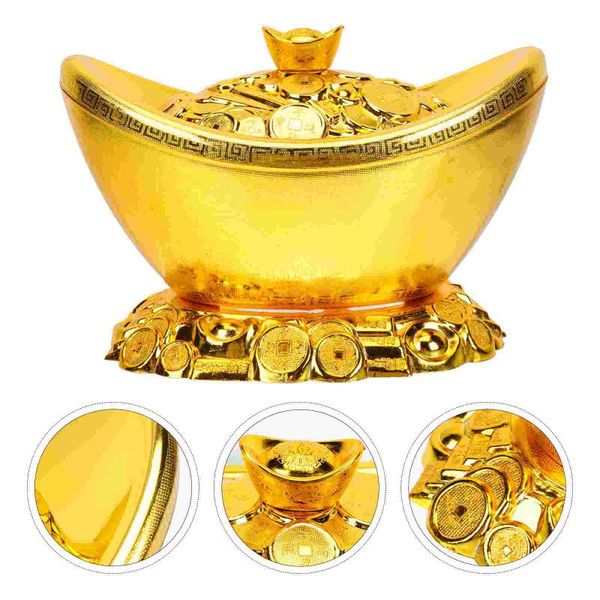 

christmas decorations 1pc gift giving wedding candy box delicate gold ingot storage plastic snack