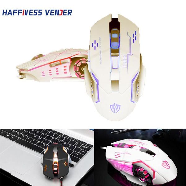 

mice wired gaming mouse mechanical 6 buttons four-way wheel luminous esports 4gears for computer peripherals