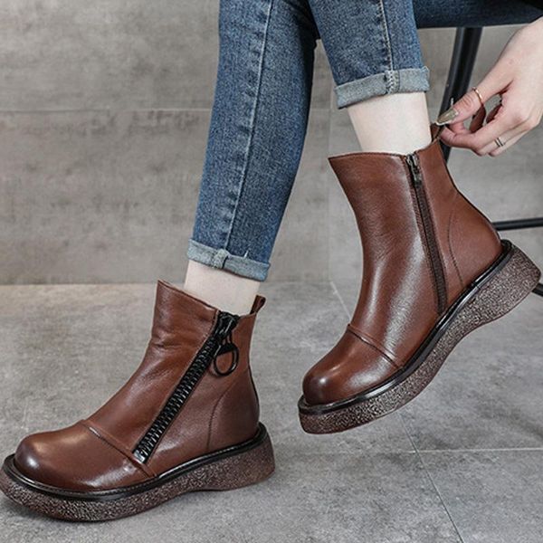 

boots 2021 spring arrival woman thick bottom elegant female shoes, Black