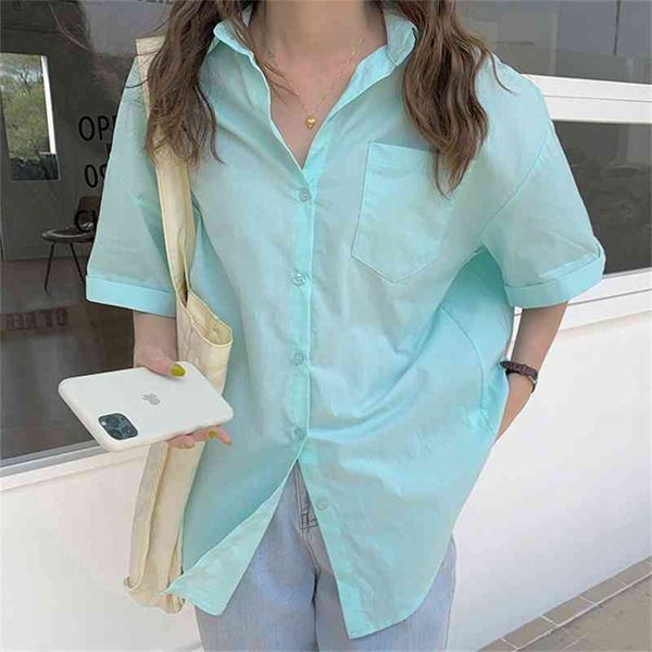 

women's blouses & shirts high street femme solid casual lapel office lady elegant fashion coats ol girls loose all-match, White