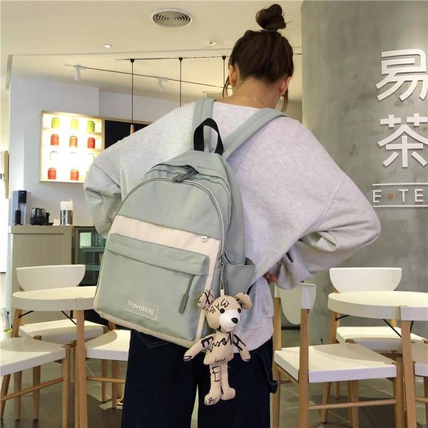 

backpack large-capacity schoolbag female korean high school college student simple small fresh waterproof travel bag laptop