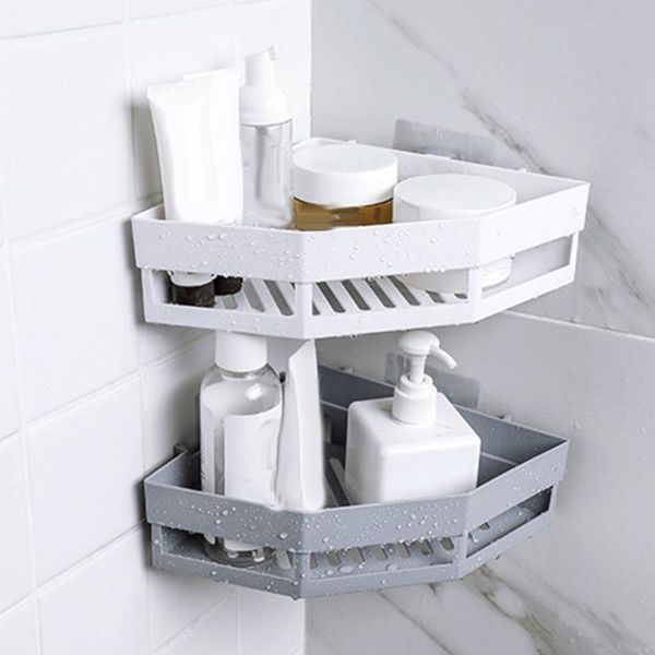 

bathroom shelves punch-corner shelf wash rack seamless wall-mounted tripod storage