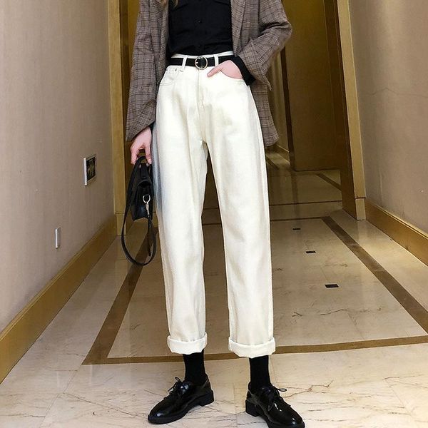 

women's pants & capris womne casual solid color nine-point pockets straight bottoms all-match travel home spring and autumn 2021, Black;white