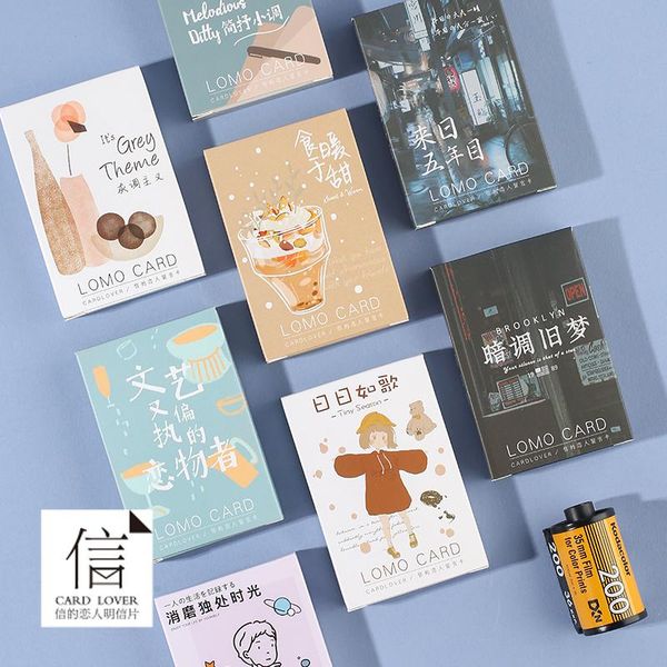 

bookmark 28pcs\lomo card creative diy only lovely gift birthday greetings blank message mini-postcard student office supplies
