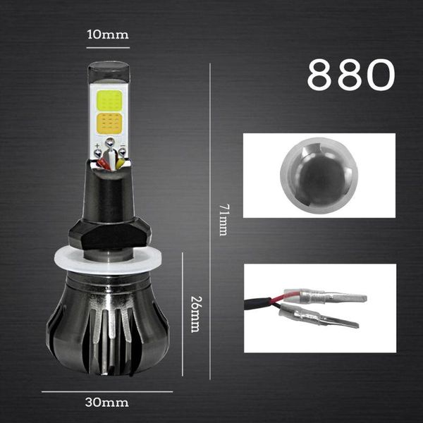 

pair 880/881 car led fog lights constant bright and rapid blinking lamps headlights