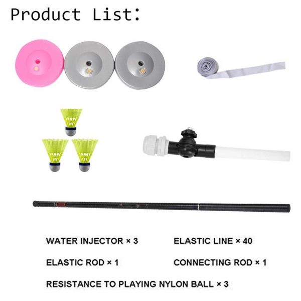 

badminton trainer potable elastic rod training tool exercise self-study machine rebound power base practicing set sets