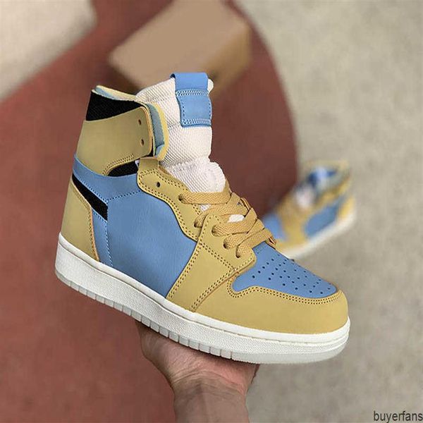 

jumpman 1 high tman and woman basketball shoes classical university of north carolina luxury design the beach blue athletica55