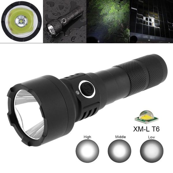 

super bright 1100lm xmk t6 led aluminum alloy waterproof flash light torch lamp with 5 modes for camping flashlights torches