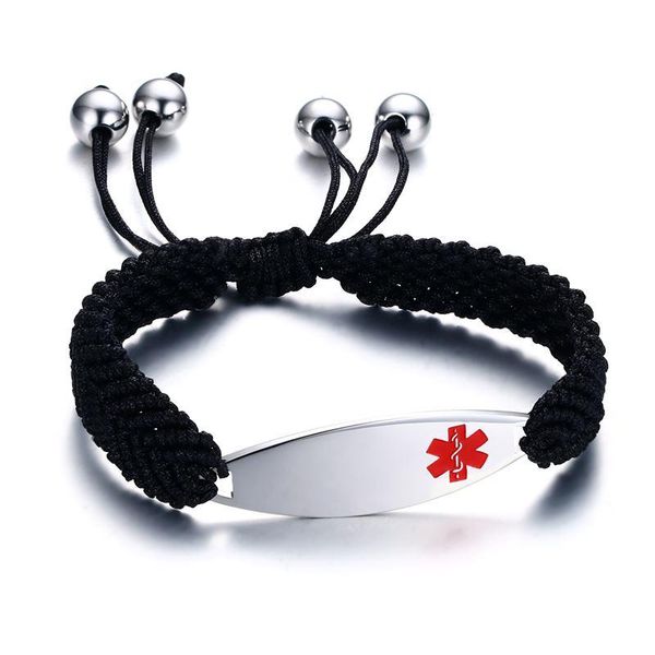 

two types stainless steel bend sign rope adjustable engrave black bangles jewelry men's bracelets br-408 link, chain
