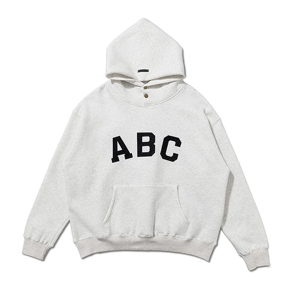 

abc letters printing hoodie fog season seven designer women fear of god oversized hip hop high street plus fleece hoodies essentials men hoo, Black