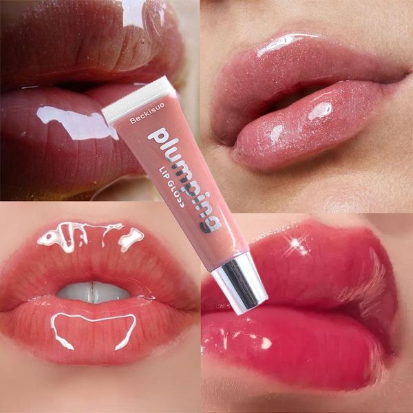 

lip gloss moisturizing plumping plumper makeup glitter nutritious liquid lipstick cherry mineral oil clear