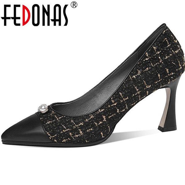 

shallow pointed toe shoes woman 2021 spring est genuine leather women wedding high heels pumps lady dress, Black