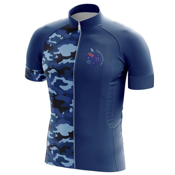 

gym clothing men cycling jersey camouflage riding shirt male blue bike sportswear 2021 summer breathable short-sleeved top, White;black