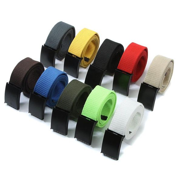 

belts male casual buckle fashion army tactical waist belt men canvas webbing waistband colorfu, Black;brown