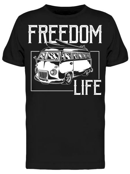 

om traveling on beach tee men's -image by shutterstock, White;black