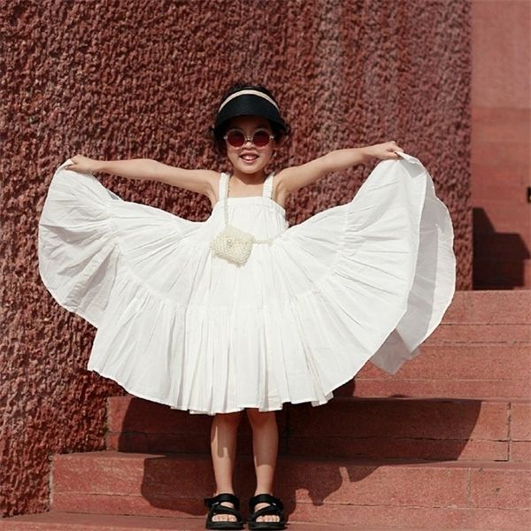

girl's dresses brand girls sling sleeveless 100% cotton children good quality off shoulder holiday beach dress kids clothes ws535 c0228, Red;yellow