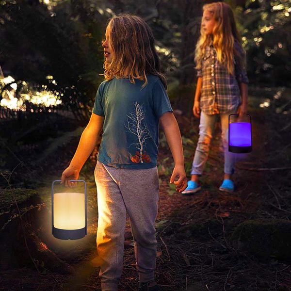 

portable lanterns 16colors led lights christmas room decor camping lantern wall lamp indoor outdoor lighting table usb rechargeable