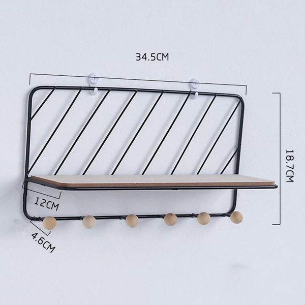 

bathroom shelves creative simple nordic wrought iron grid wall shelf ornaments home hook mounted storage rack decoration housekeeper