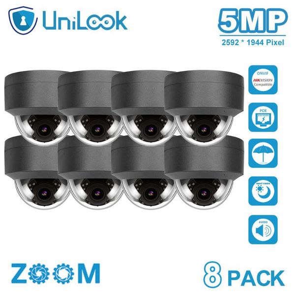 

unilook 5mp poe ip camera outdoor 4x zoom 2.8~12mm motorized af lends dome security cctv audio microphone ip66 onvif cameras
