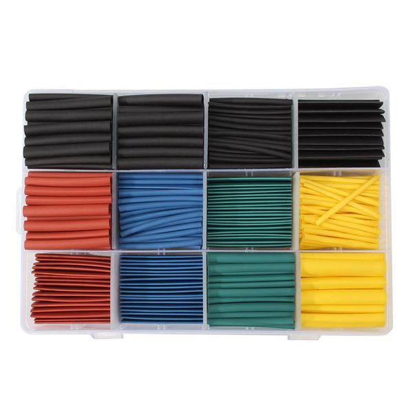

integrated circuits 530pcs multi color heat shrink tubing insulation shrinkable assortment electronic polyolefin ratio 2:1 wrap sleeve tube