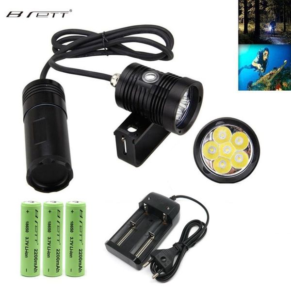 

diving aluminum alloy underwater 150m waterproof linterna highlight 10000lm 6x l2 tactical torch flashlights torches