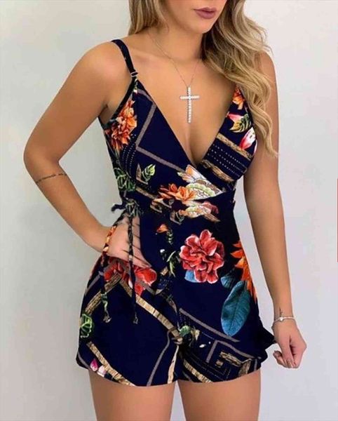 

flower print summer sleeveless womens jumpsuits sequins trade original printed casual slim overalls female, Black;white