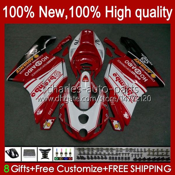 Motorrad-Karosserie für DUCATI 749S 999S 749 White Red Hot 999 2003 2004 2005 2006 Body Kit 27No.106 749-999 749 999 S R 03 04 05 06 Cowling 749R 999R 2003-2006 OEM-Verkleidung